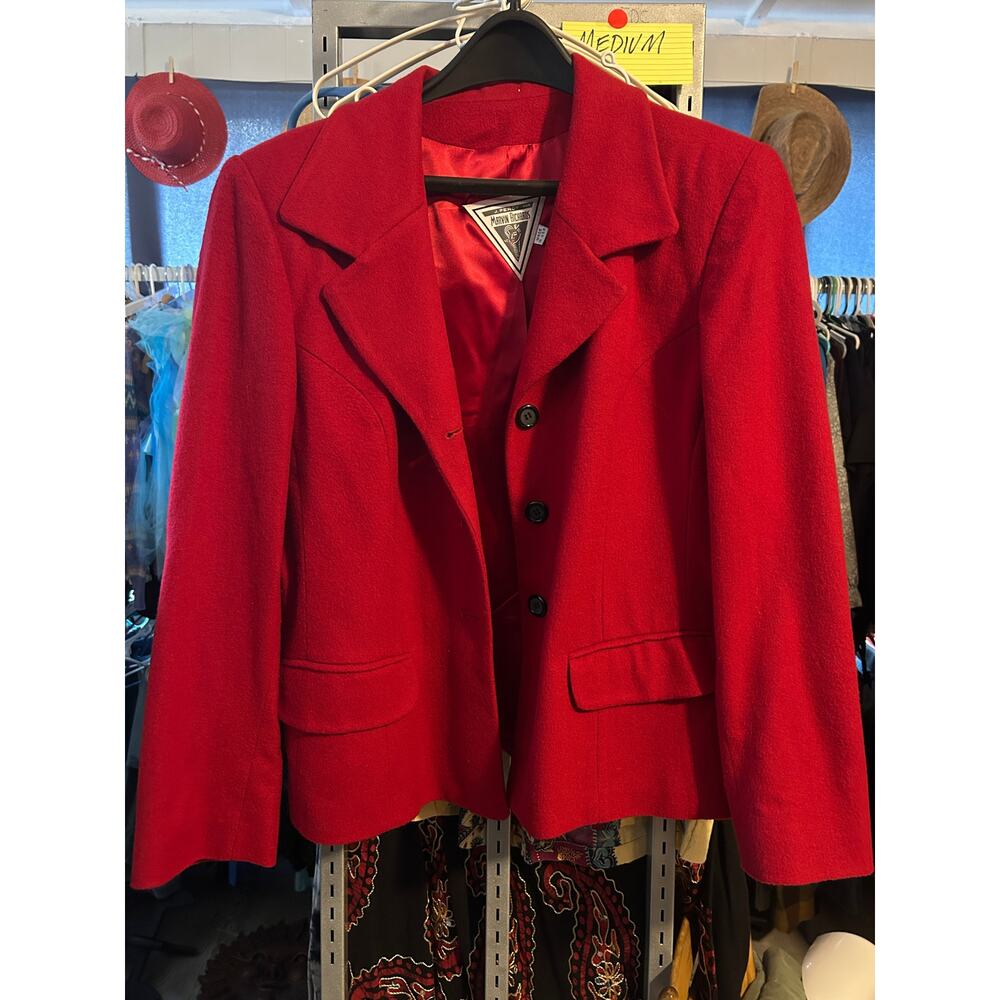 Vintage J. Percy for Marvin Richards Red Blazer (Size 12, Made in USA)